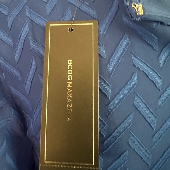 BCBGMaxazria Blue Long Sleeve Dress NWT - Picture 7 of 12